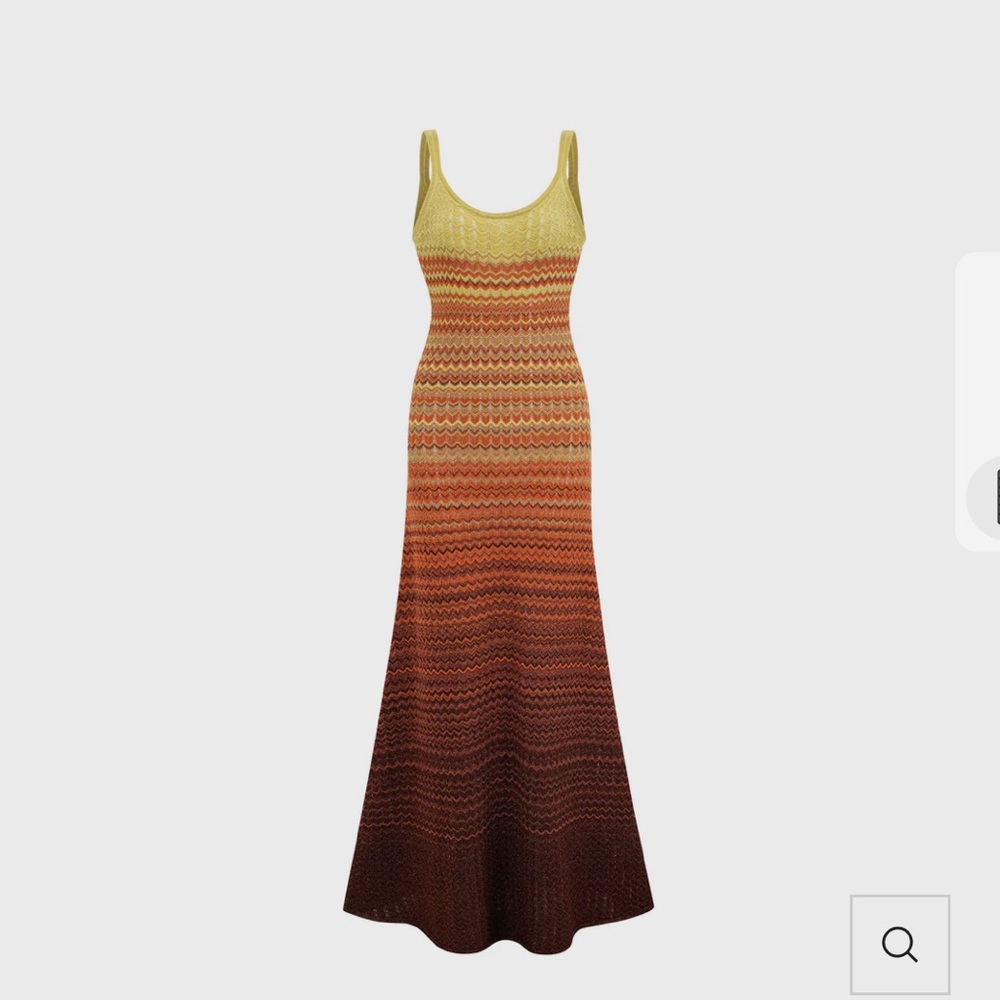 Sandro Gradient Maxi Dress in Warm Tones